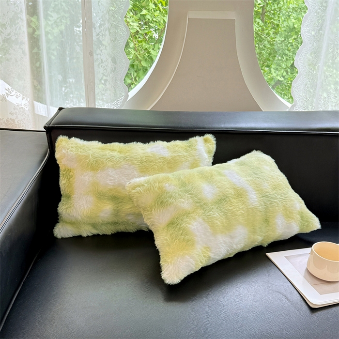 91家纺网 家纺一手货源 找家纺 梦舒羽 2025新款兔毛绒抱枕套单人牛奶绒枕芯套雪花绒儿童枕枕头套-泡泡 兔毛绒泡泡-梦幻果绿