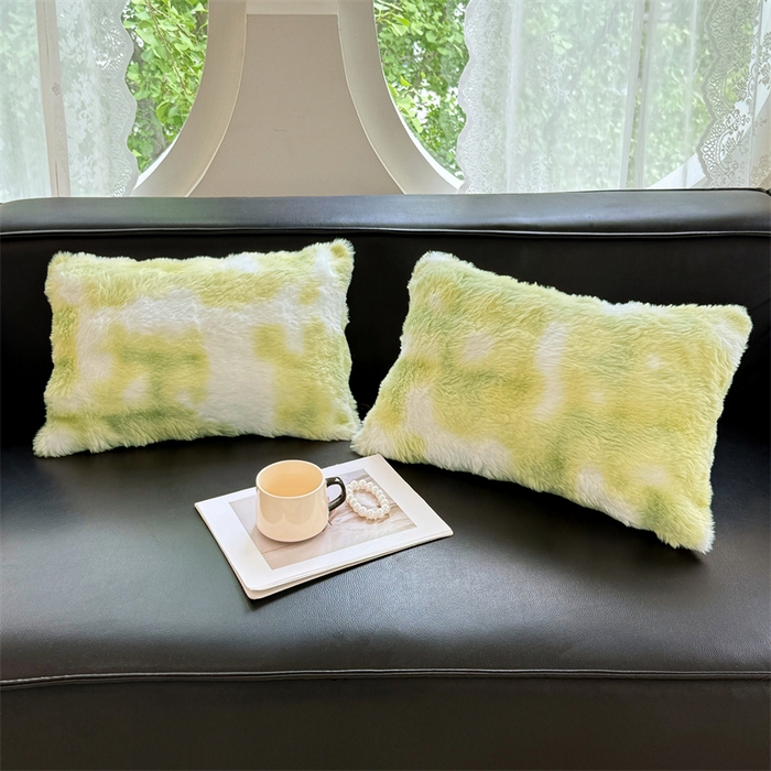 91家纺网 家纺一手货源 找家纺 梦舒羽 2025新款兔毛绒抱枕套单人牛奶绒枕芯套雪花绒儿童枕枕头套-泡泡 兔毛绒泡泡-梦幻果绿