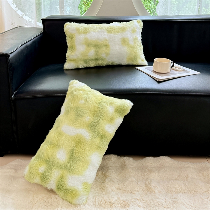 91家纺网 家纺一手货源 找家纺 梦舒羽 2025新款兔毛绒抱枕套单人牛奶绒枕芯套雪花绒儿童枕枕头套-泡泡 兔毛绒泡泡-梦幻果绿