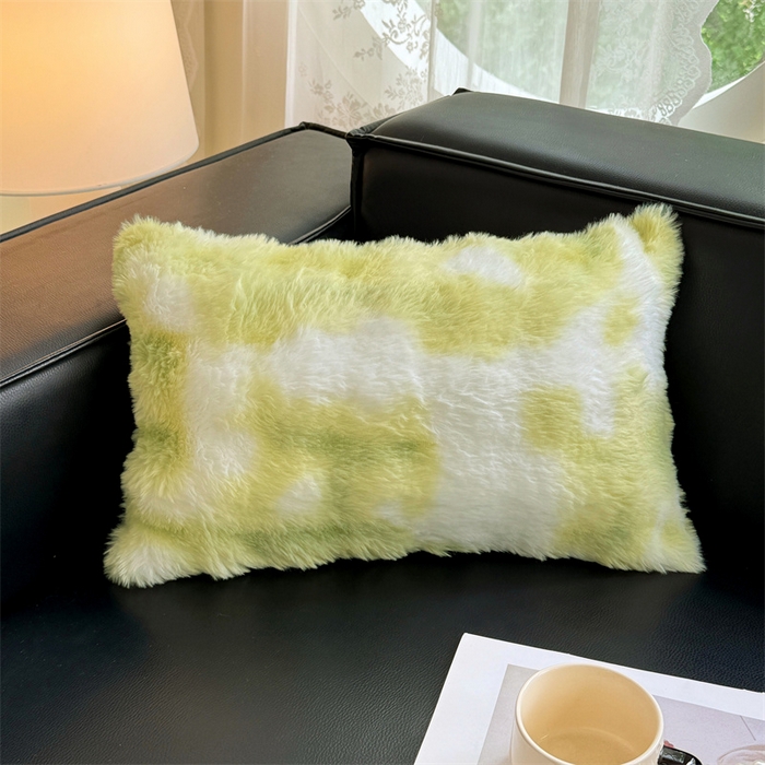 91家纺网 家纺一手货源 找家纺 梦舒羽 2025新款兔毛绒抱枕套单人牛奶绒枕芯套雪花绒儿童枕枕头套-泡泡 兔毛绒泡泡-梦幻果绿