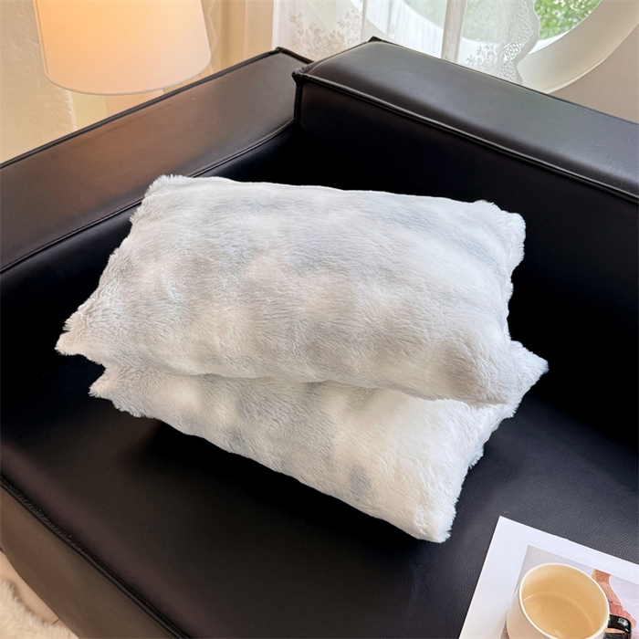 91家纺网 家纺一手货源 找家纺 梦舒羽 2025新款兔毛绒抱枕套单人牛奶绒枕芯套雪花绒儿童枕枕头套-泡泡 兔毛绒泡泡-梦幻浅灰