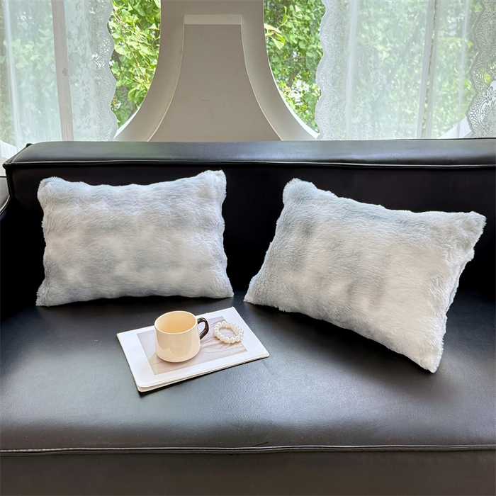 91家纺网 家纺一手货源 找家纺 梦舒羽 2025新款兔毛绒抱枕套单人牛奶绒枕芯套雪花绒儿童枕枕头套-泡泡 兔毛绒泡泡-梦幻浅灰