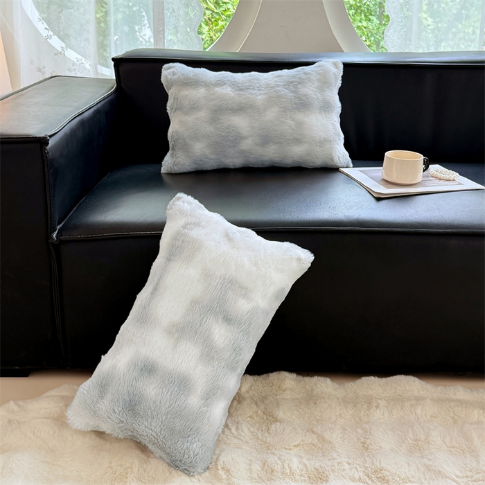 91家纺网 家纺一手货源 找家纺 梦舒羽 2025新款兔毛绒抱枕套单人牛奶绒枕芯套雪花绒儿童枕枕头套-泡泡 兔毛绒泡泡-梦幻浅灰