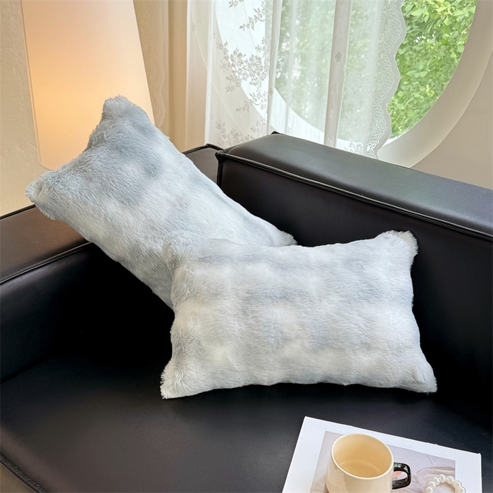 91家纺网 家纺一手货源 找家纺 梦舒羽 2025新款兔毛绒抱枕套单人牛奶绒枕芯套雪花绒儿童枕枕头套-泡泡 兔毛绒泡泡-梦幻浅灰