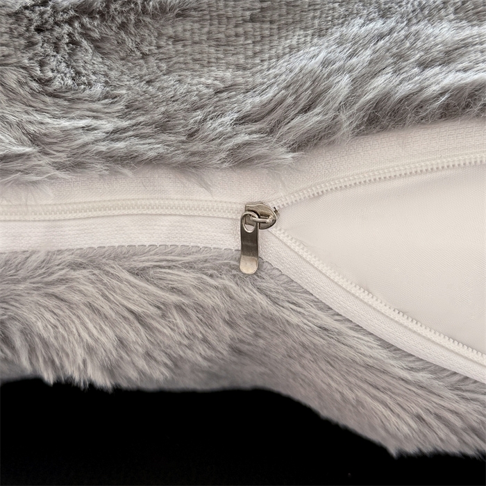 91家纺网 家纺一手货源 找家纺 梦舒羽 2025新款兔毛绒抱枕套单人牛奶绒枕芯套雪花绒儿童枕枕头套-泡泡 兔毛绒泡泡-烟雨灰