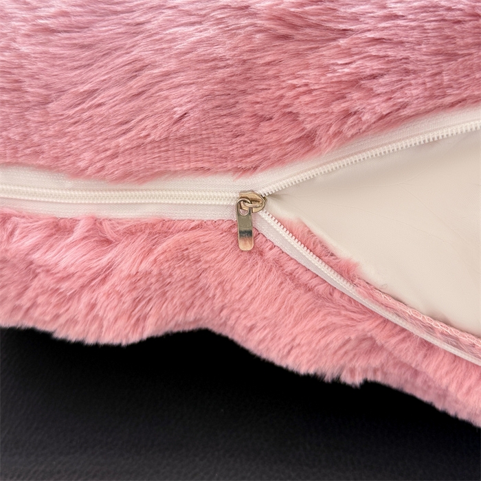 91家纺网 家纺一手货源 找家纺 梦舒羽 2025新款兔毛绒抱枕套单人牛奶绒枕芯套雪花绒儿童枕枕头套-泡泡 兔毛绒泡泡-云梦粉