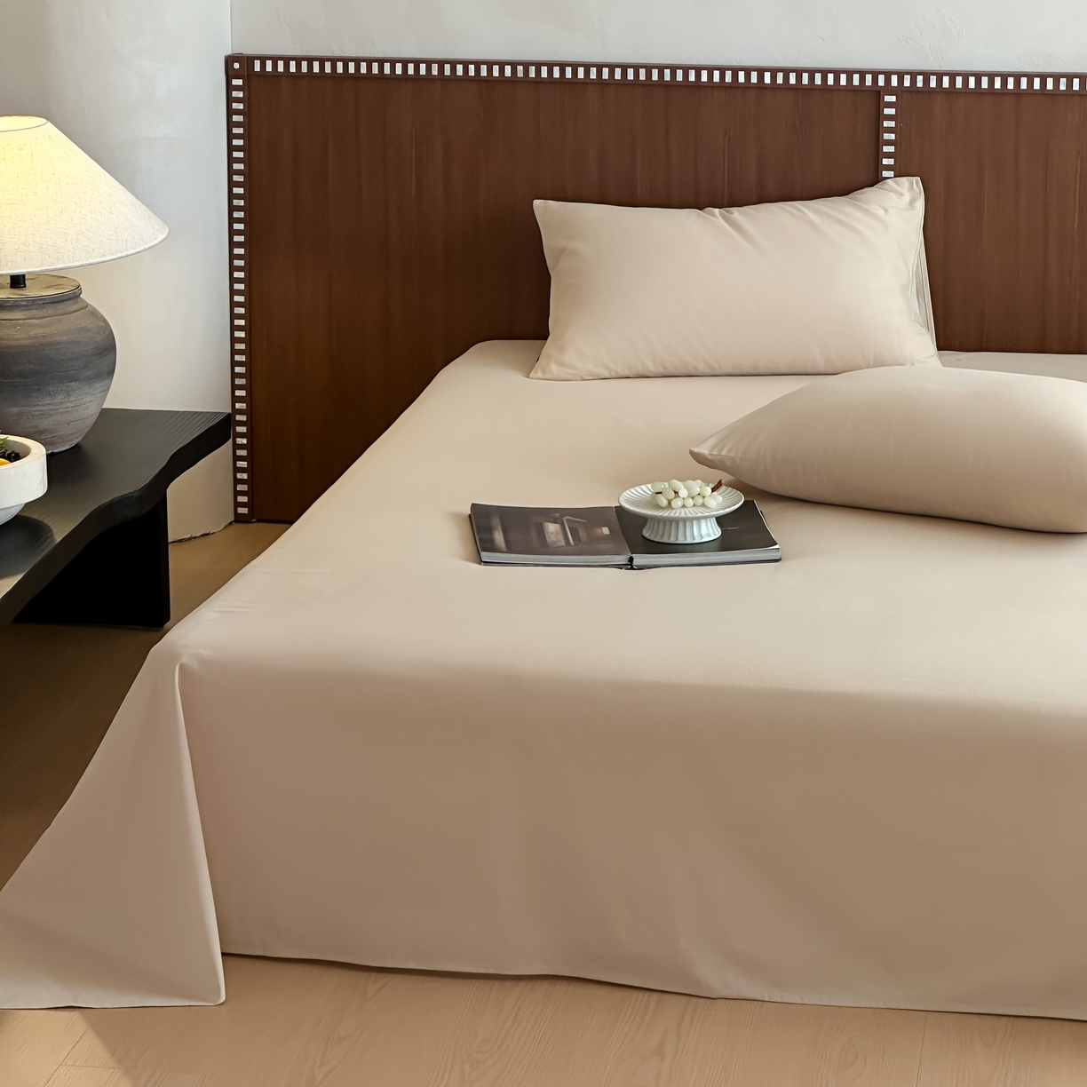 91家纺网 家纺一手货源 找家纺 三味舒屋 2025新款50支磨毛长绒棉纯棉纯色单床单床单单件-长期主义 曲奇