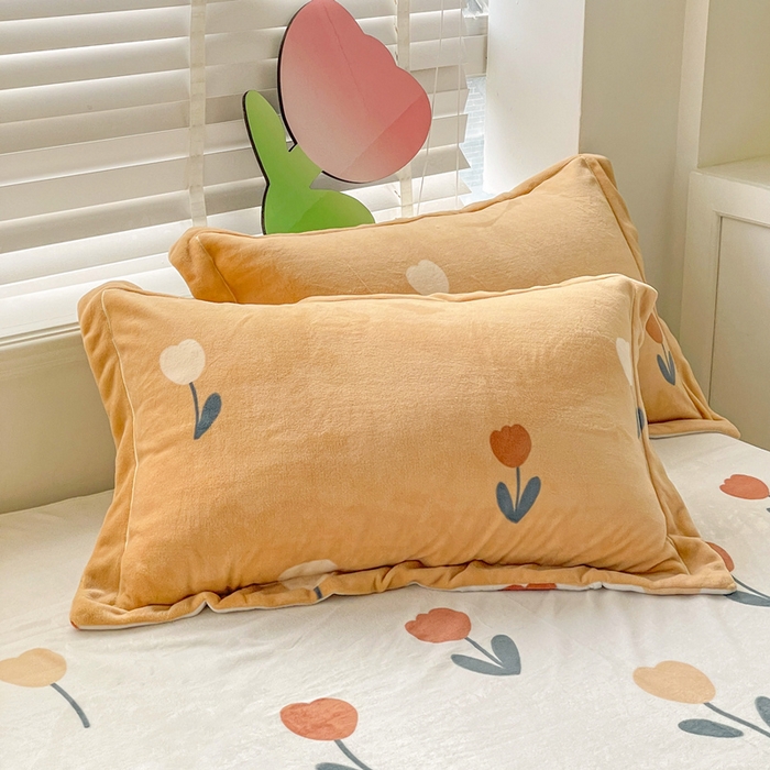 91家纺网 家纺一手货源 找家纺 丽涵家纺 2025秋冬新品230克全工艺消光牛奶绒印花四件套 拉斐尔-落日