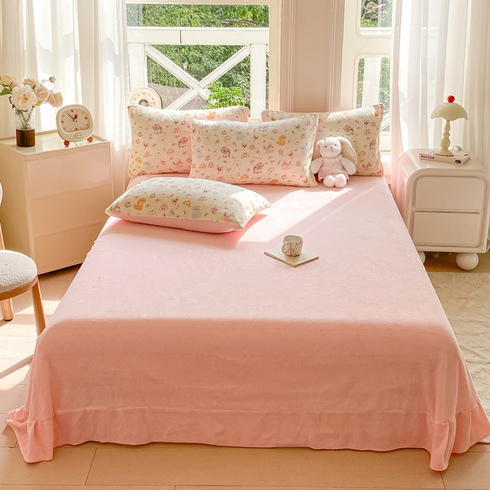 91家纺网 家纺一手货源 找家纺 （总）豫见家纺 2025新款牛奶绒印花四件套