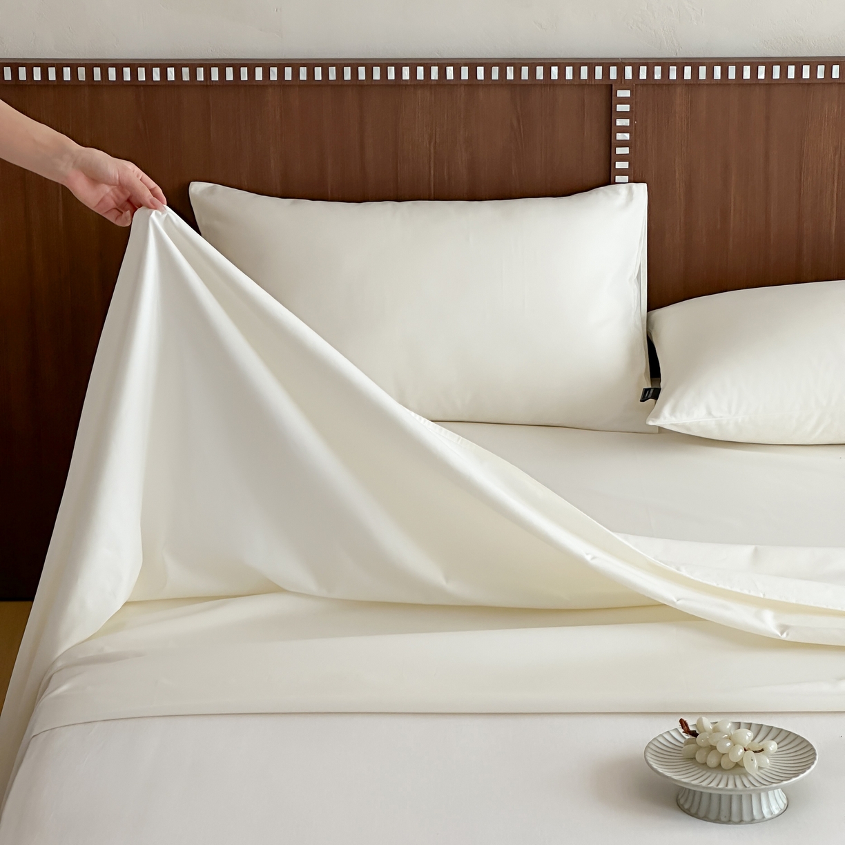 91家纺网 家纺一手货源 找家纺 三味舒屋 2025新款50支磨毛长绒棉纯棉纯色单床单床单单件-长期主义 雪白