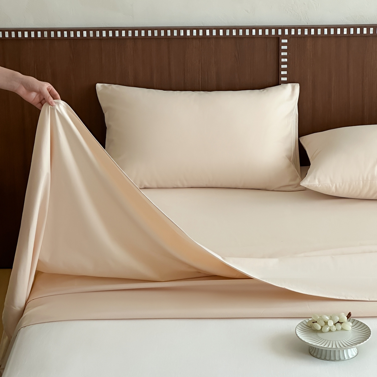 91家纺网 家纺一手货源 找家纺 三味舒屋 2025新款50支磨毛长绒棉纯棉纯色单床单床单单件-长期主义 亚麻金