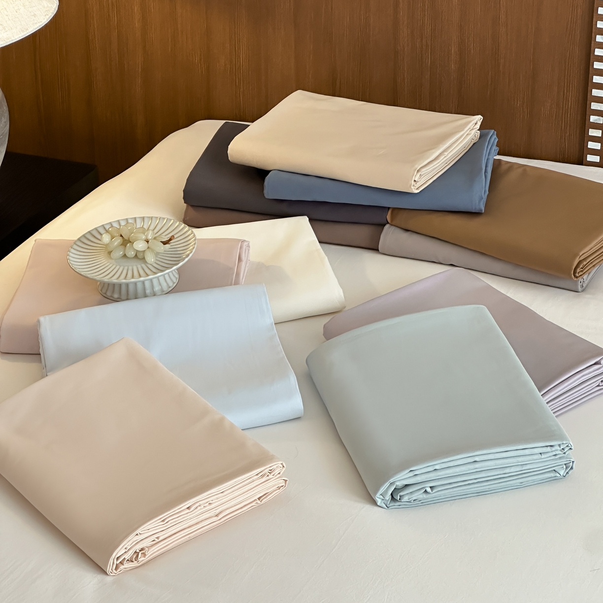 91家纺网 家纺一手货源 找家纺 三味舒屋 2025新款50支磨毛长绒棉纯棉纯色单床单床单单件-长期主义 组合图仅供展示不可下单