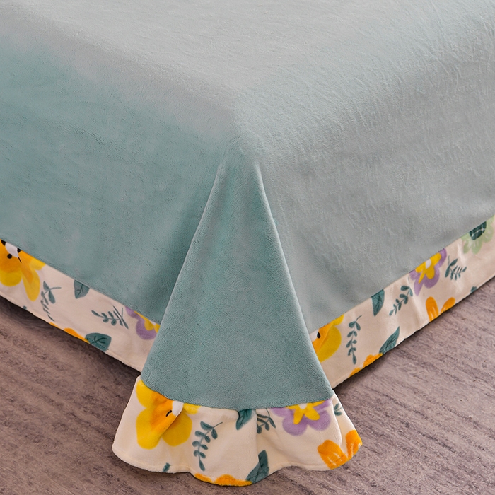 91家纺网 家纺一手货源 找家纺 丽涵家纺 2025秋冬新品230克全工艺消光牛奶绒印花四件套 莫奈花园