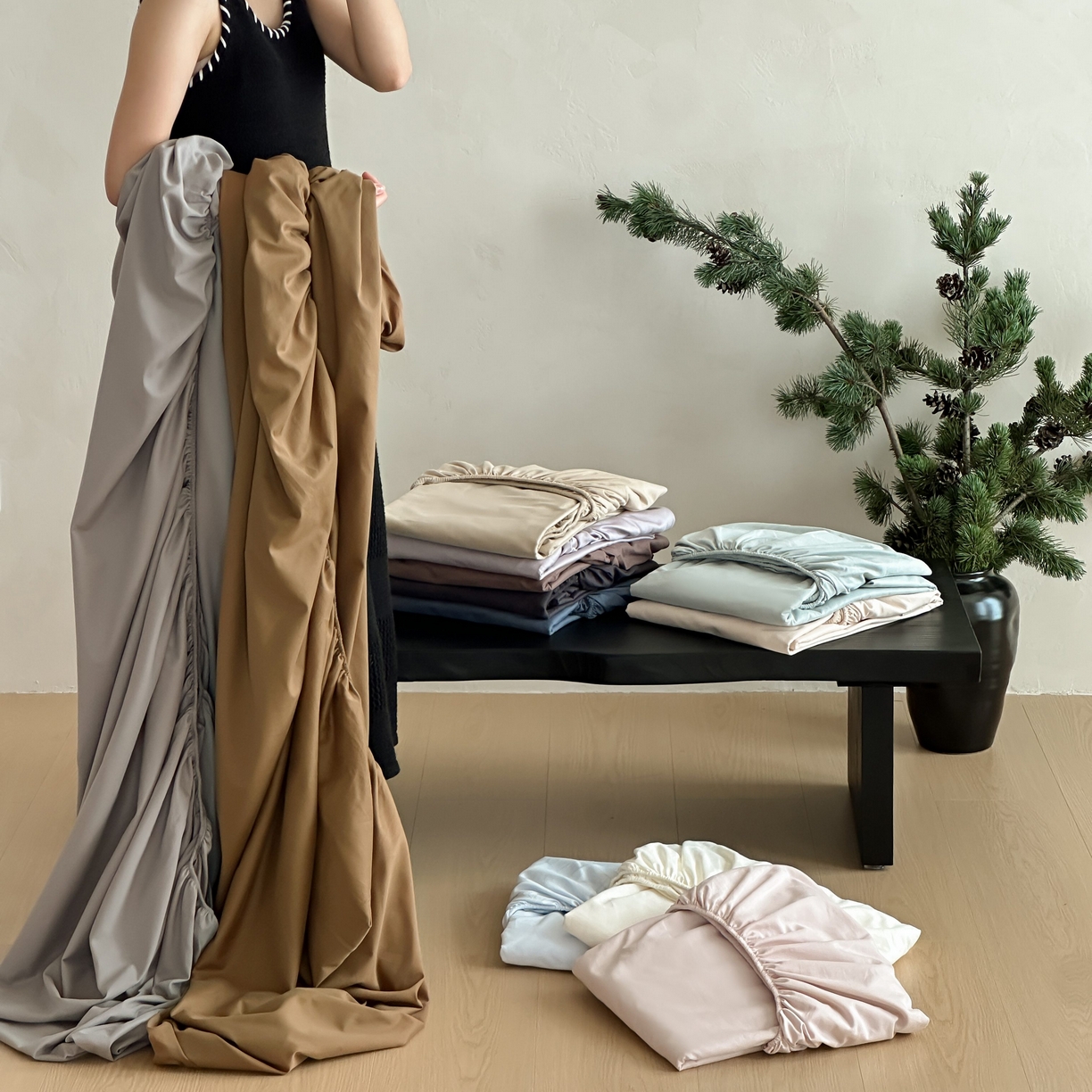 91家纺网 家纺一手货源 找家纺 （总）三味舒屋 2025新款50支磨毛长绒棉纯棉纯色单床笠床笠单件-长期主义