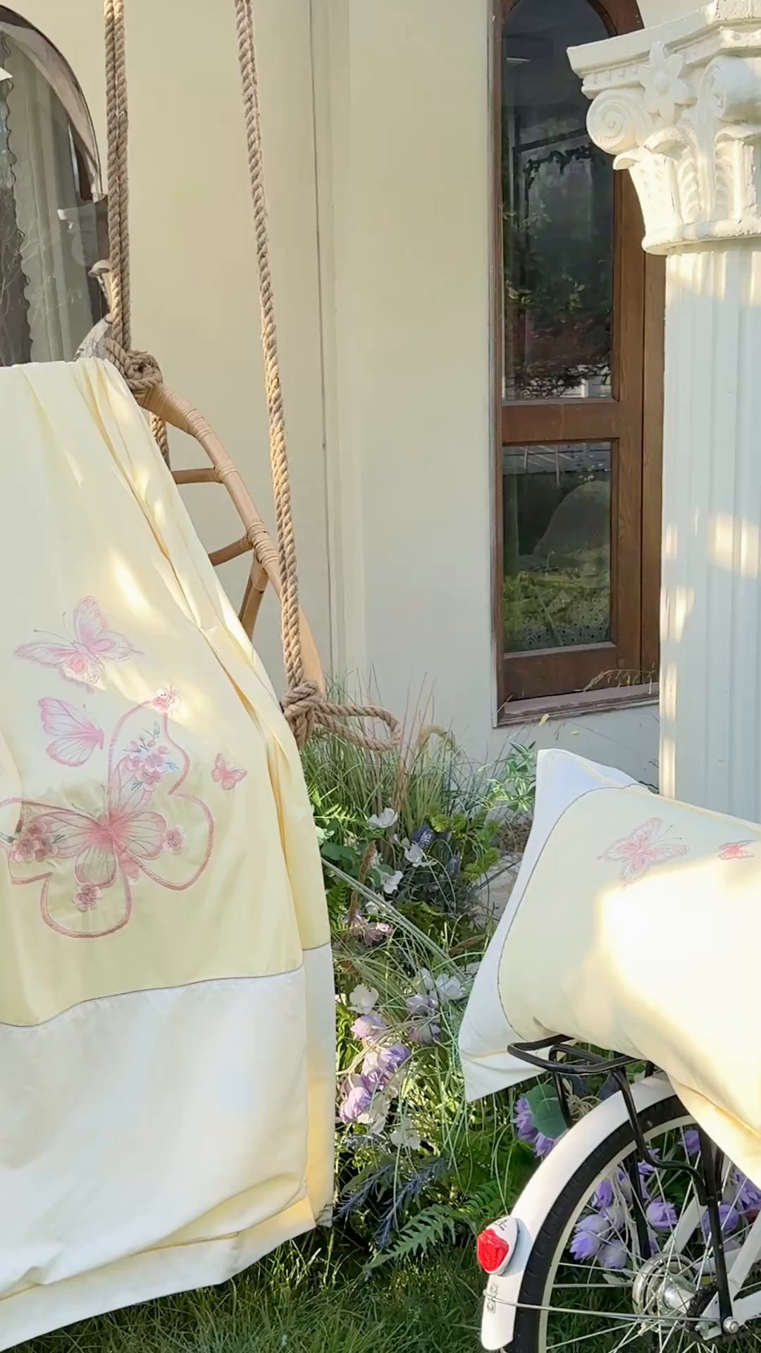 91家纺网 家纺一手货源 找家纺 包小包 2025新款臻丝棉拼角刺绣工艺四件套-羽栖 羽栖-奶黄