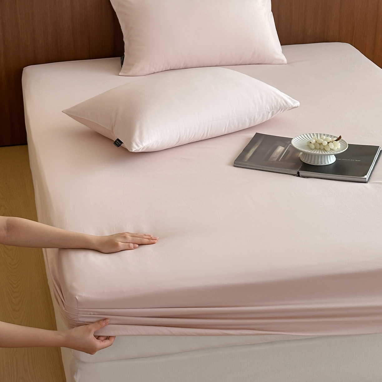 91家纺网 家纺一手货源 找家纺 （总）三味舒屋 2025新款50支磨毛长绒棉纯棉纯色单床笠床笠单件-长期主义