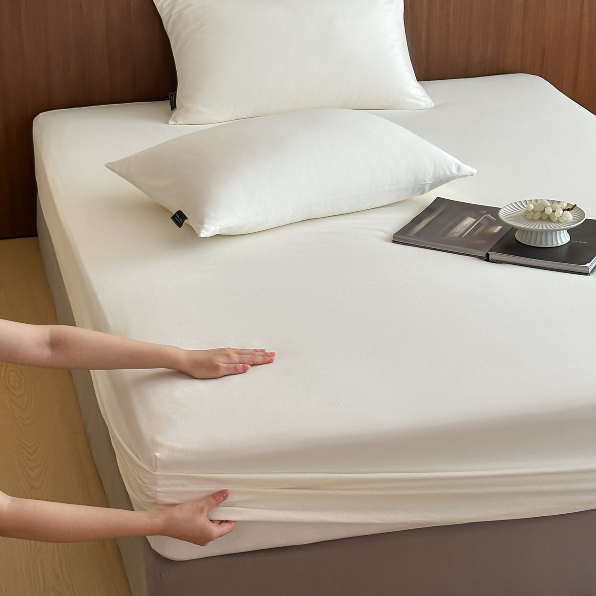 91家纺网 家纺一手货源 找家纺 （总）三味舒屋 2025新款50支磨毛长绒棉纯棉纯色单床笠床笠单件-长期主义