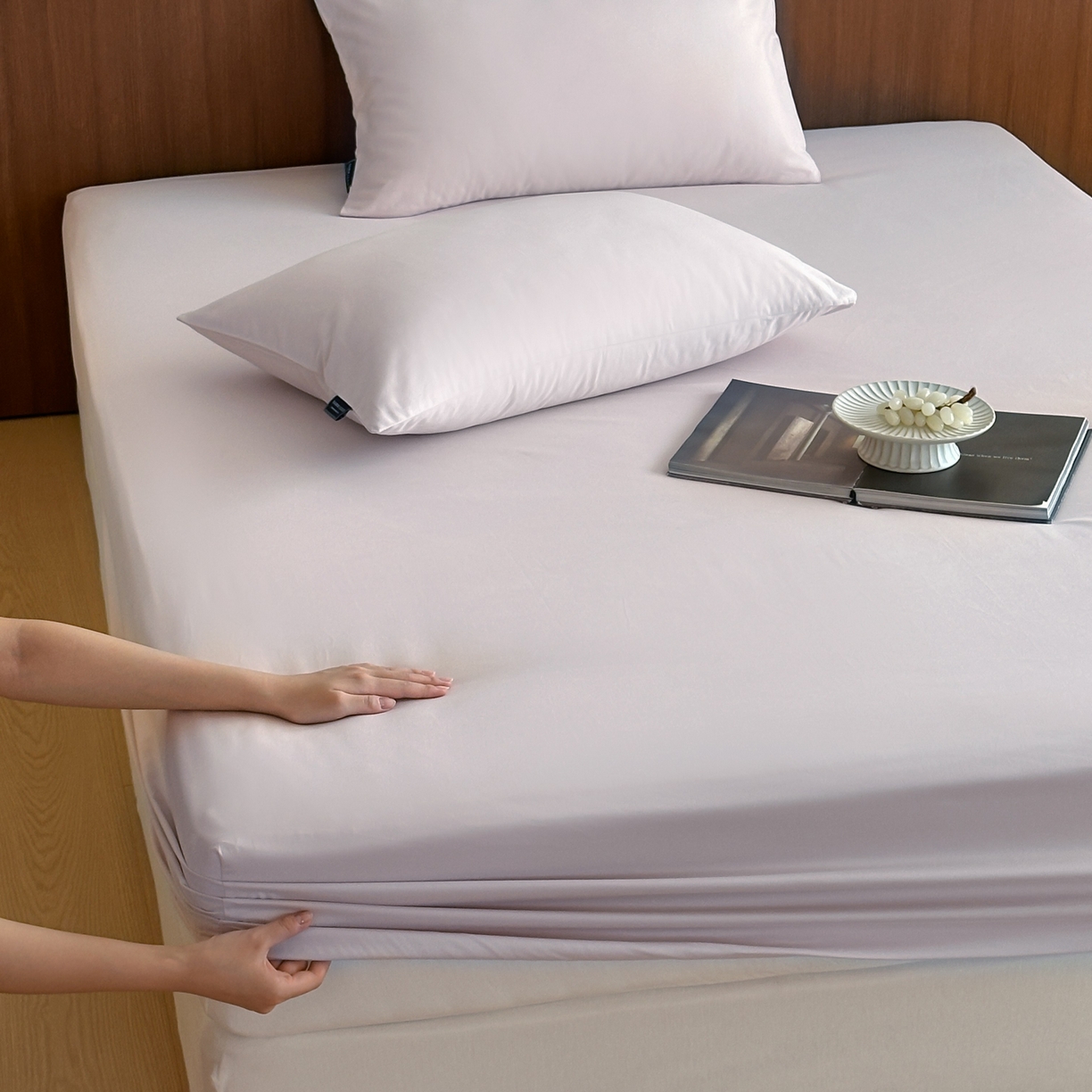 91家纺网 家纺一手货源 找家纺 （总）三味舒屋 2025新款50支磨毛长绒棉纯棉纯色单床笠床笠单件-长期主义