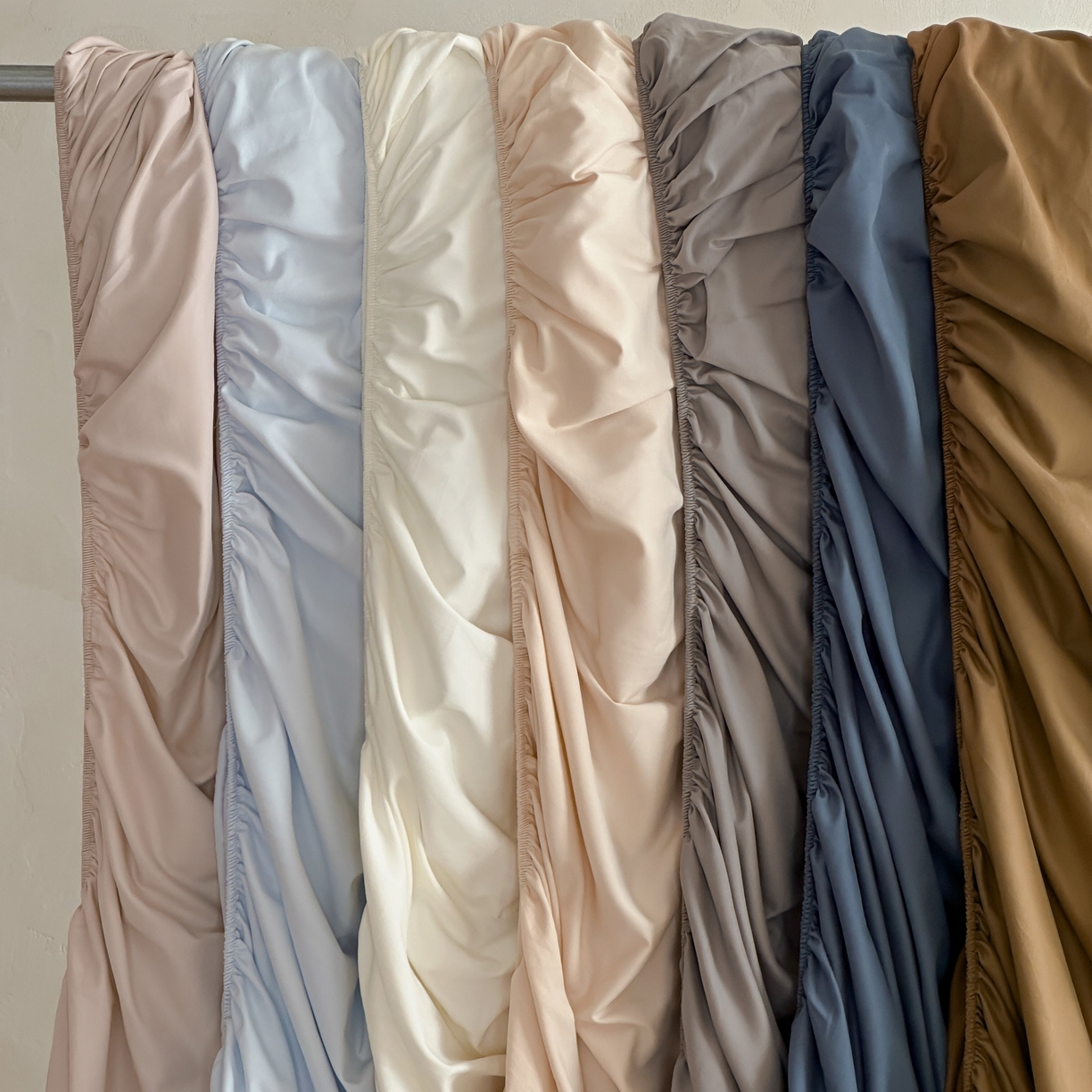 91家纺网 家纺一手货源 找家纺 三味舒屋 2025新款50支磨毛长绒棉纯棉纯色单床笠床笠单件-长期主义 组合图仅供展示不可下单