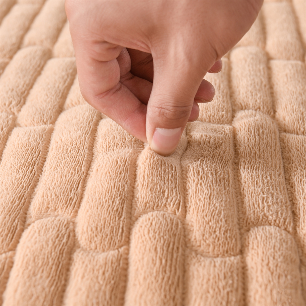 91家纺网 家纺一手货源 找家纺 云木里 2025新款冬季230克牛奶绒六面全包单床笠床笠单件单品床笠和煦春风 和煦春风-米驼