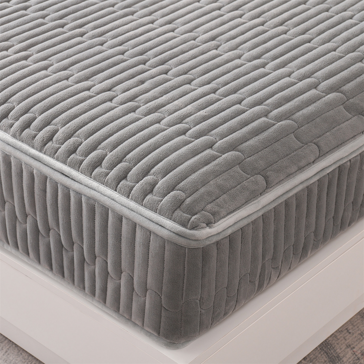 91家纺网 家纺一手货源 找家纺 云木里 2025新款冬季230克牛奶绒六面全包单床笠床笠单件单品床笠和煦春风 和煦春风-象灰