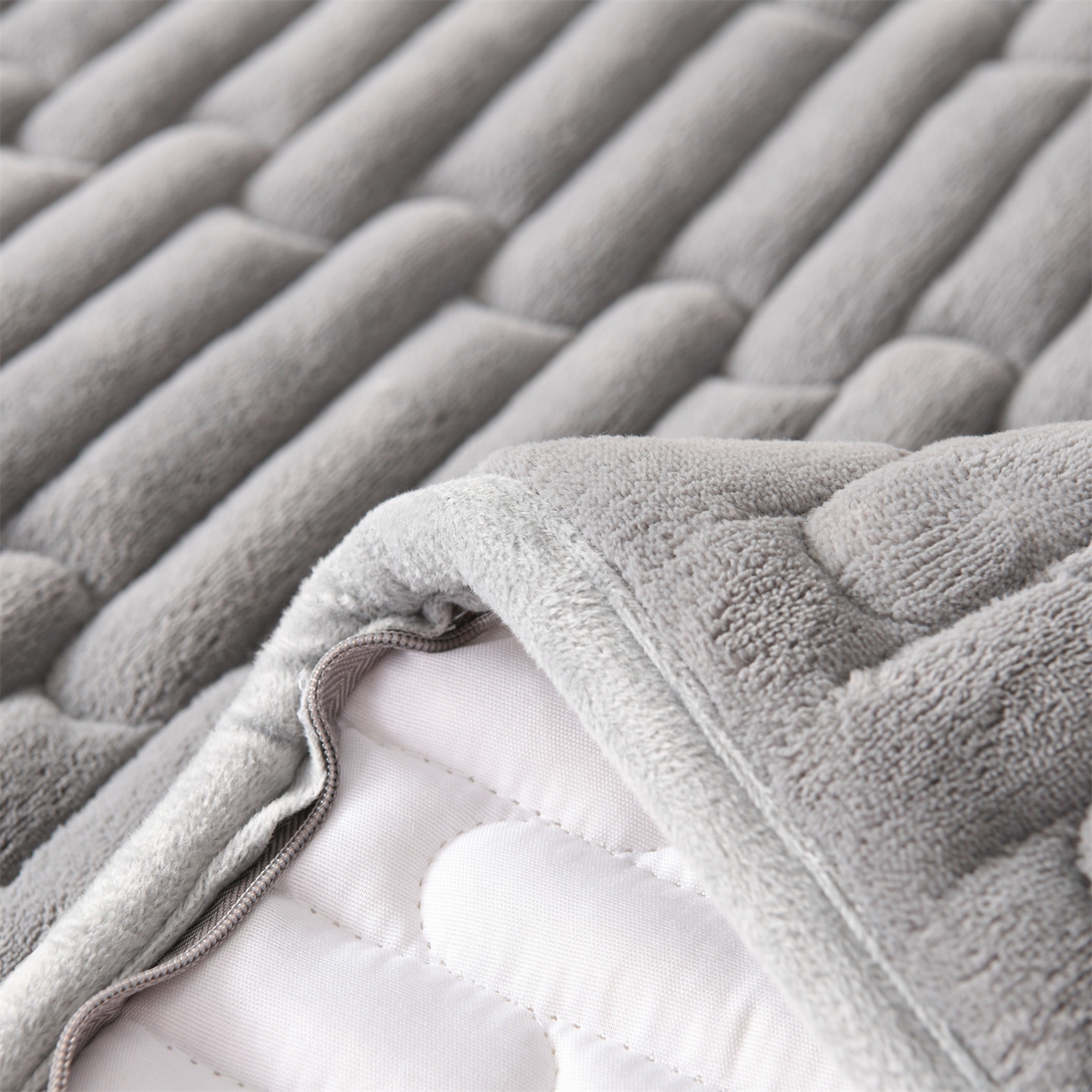 91家纺网 家纺一手货源 找家纺 云木里 2025新款冬季230克牛奶绒六面全包单床笠床笠单件单品床笠和煦春风 和煦春风-象灰