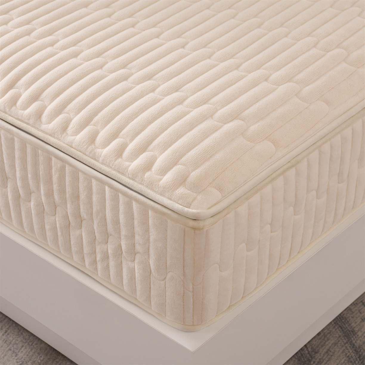 91家纺网 家纺一手货源 找家纺 云木里 2025新款冬季230克牛奶绒六面全包单床笠床笠单件单品床笠和煦春风 和煦春风-杏仁米