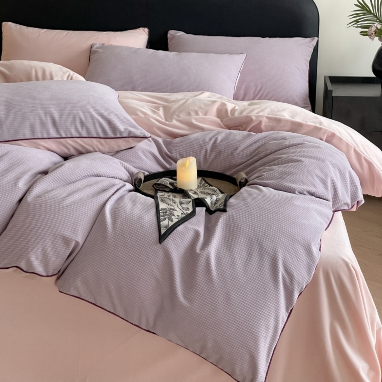 91家纺网 家纺一手货源 找家纺 （总）羚羊语家纺 2025新款280克灯芯绒婴儿绒四件套高级嵌绳拼接款水晶绒宝宝绒牛奶绒床单床笠款三件套-奶芙绒系列