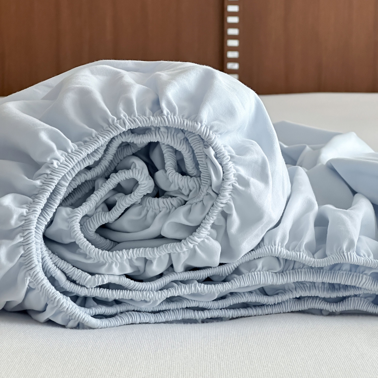 91家纺网 家纺一手货源 找家纺 三味舒屋 2025新款50支磨毛长绒棉纯棉纯色单床笠床笠单件-长期主义 晴天蓝