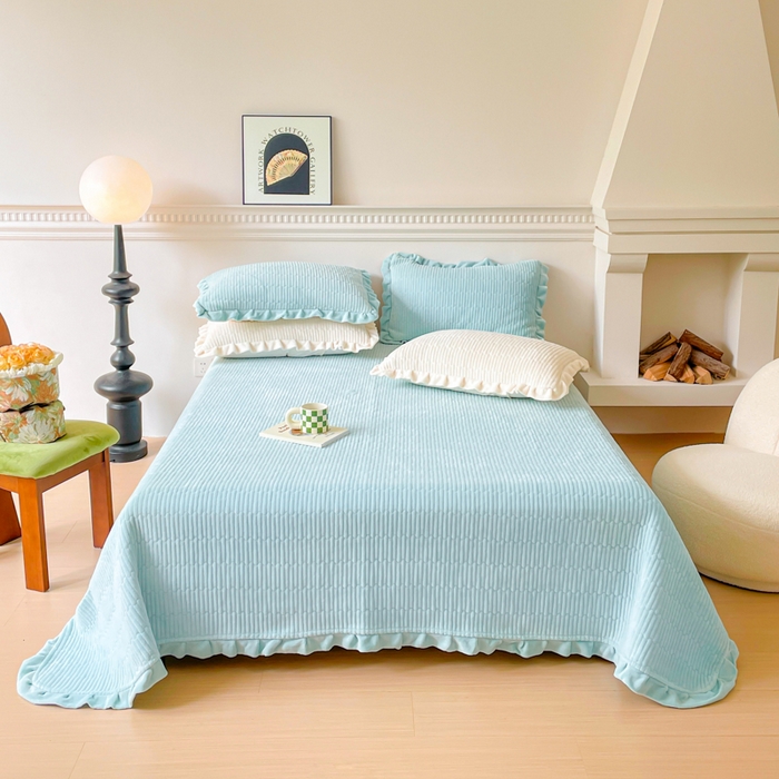 91家纺网 家纺一手货源 找家纺 （总）乐野家居 2025新款A类加厚素色牛奶绒被套系列