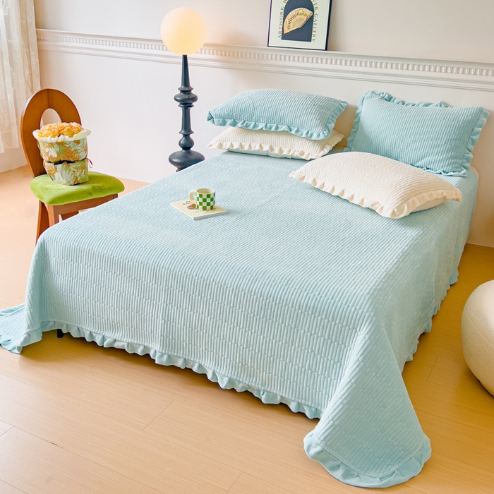 91家纺网 家纺一手货源 找家纺 （总）乐野家居 2025新款A类加厚素色牛奶绒被套系列