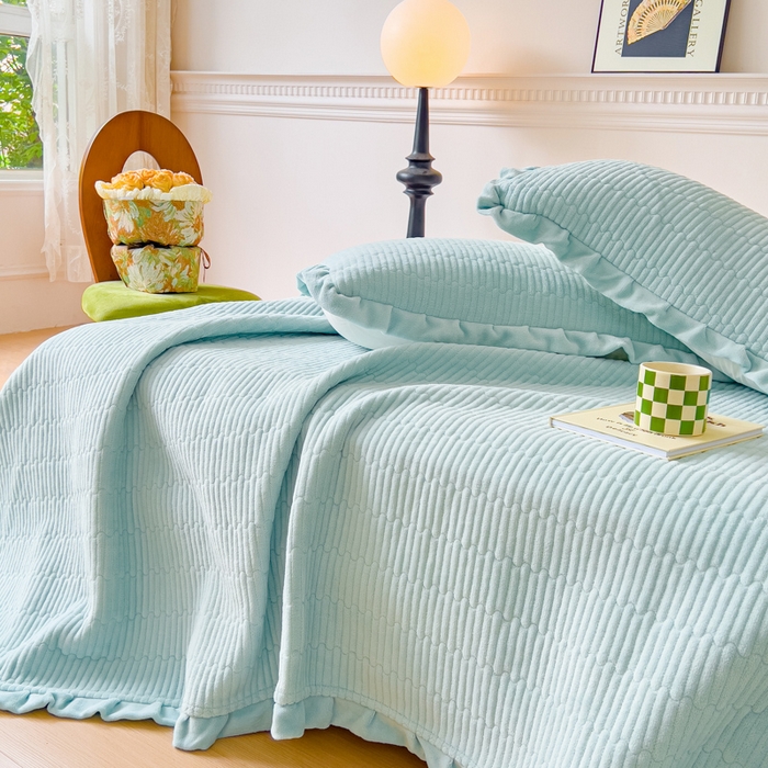 91家纺网 家纺一手货源 找家纺 （总）乐野家居 2025新款A类加厚素色牛奶绒被套系列