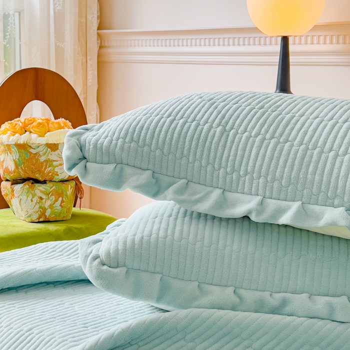 91家纺网 家纺一手货源 找家纺 （总）乐野家居 2025新款A类加厚素色牛奶绒被套系列