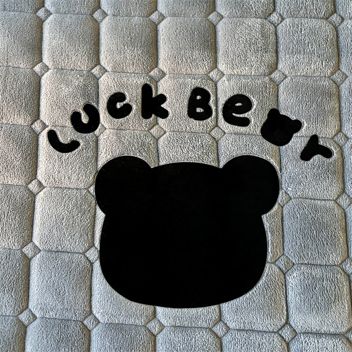 91家纺网 家纺一手货源 找家纺 （总）喜居 2025新款luck熊牛奶绒床垫床褥子床护垫