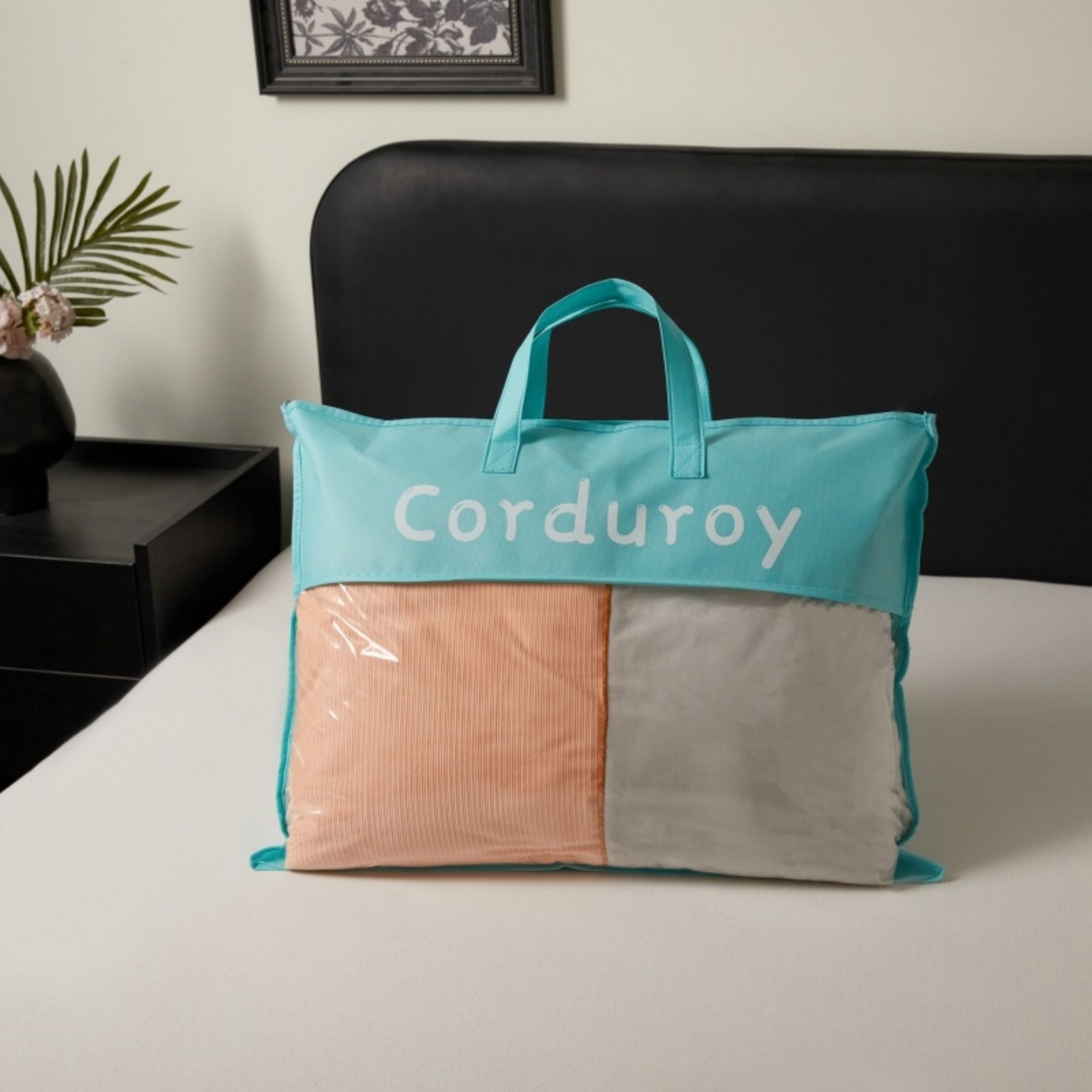 91家纺网 家纺一手货源 找家纺 羚羊语家纺 2025新款280克灯芯绒婴儿绒四件套高级嵌绳拼接款水晶绒宝宝绒牛奶绒床单床笠款三件套-奶芙绒系列 浮光沁橙