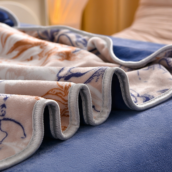 91家纺网 家纺一手货源 找家纺 佳一 2025新款高克重8-9斤 印花牛奶绒四件套 花海