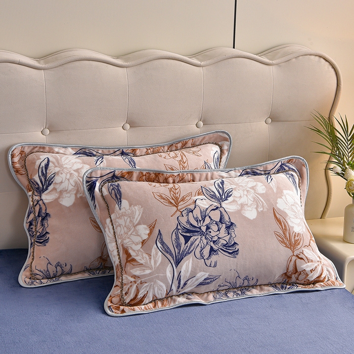 91家纺网 家纺一手货源 找家纺 佳一 2025新款高克重8-9斤 印花牛奶绒四件套 花海