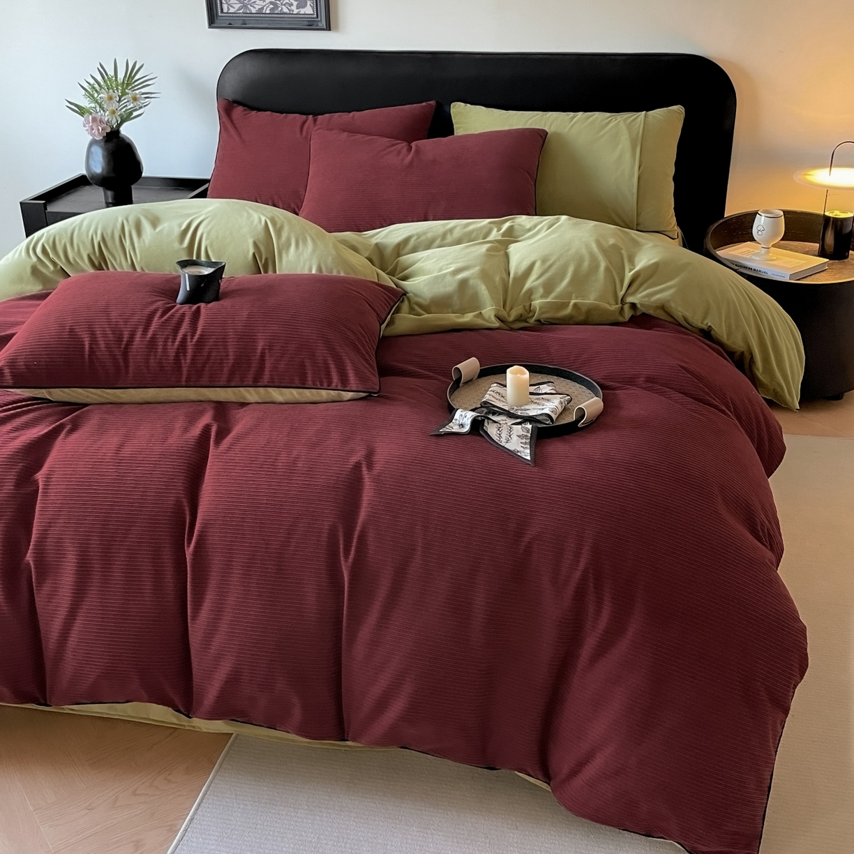 91家纺网 家纺一手货源 找家纺 羚羊语家纺 2025新款280克灯芯绒婴儿绒四件套高级嵌绳拼接款水晶绒宝宝绒牛奶绒床单床笠款三件套-奶芙绒系列 复古画报