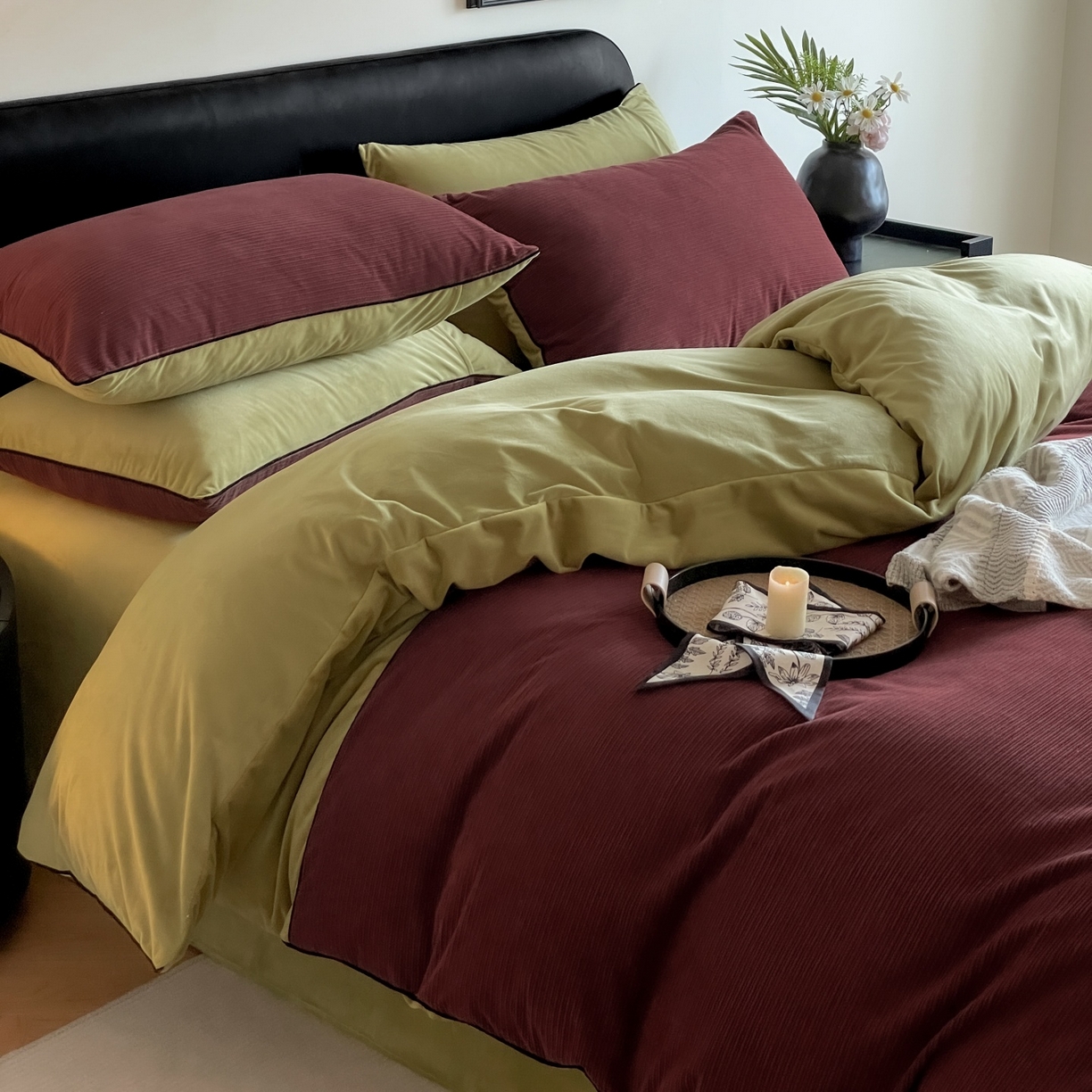 91家纺网 家纺一手货源 找家纺 羚羊语家纺 2025新款280克灯芯绒婴儿绒四件套高级嵌绳拼接款水晶绒宝宝绒牛奶绒床单床笠款三件套-奶芙绒系列 复古画报