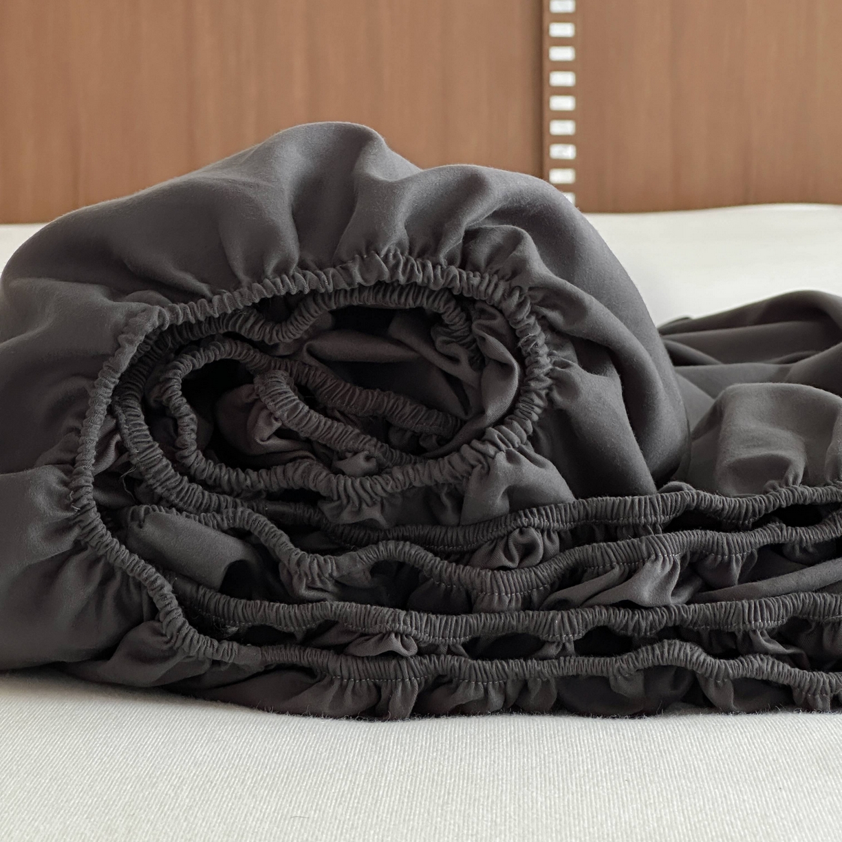 91家纺网 家纺一手货源 找家纺 三味舒屋 2025新款50支磨毛长绒棉纯棉纯色单床笠床笠单件-长期主义 深灰