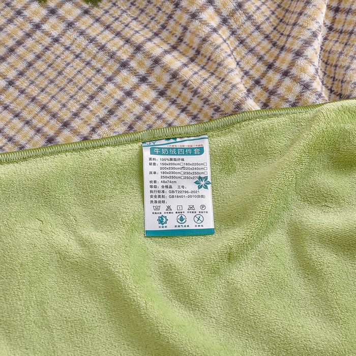 91家纺网 家纺一手货源 找家纺 佳一 2025新款高克重8-9斤 印花牛奶绒四件套 花样情怀