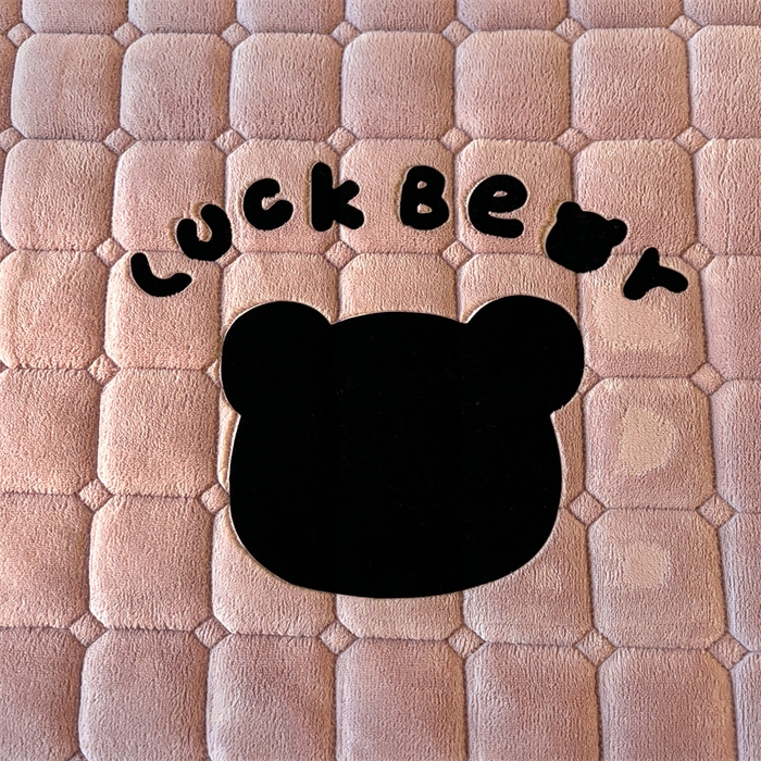 91家纺网 家纺一手货源 找家纺 喜居 2025新款luck熊牛奶绒床垫床褥子床护垫 LUCK熊-紫