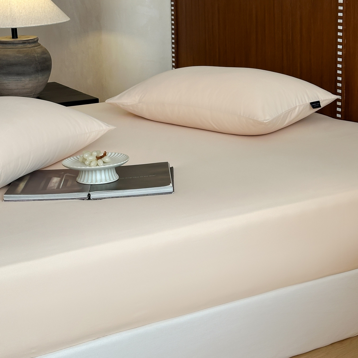 91家纺网 家纺一手货源 找家纺 三味舒屋 2025新款50支磨毛长绒棉纯棉纯色单床笠床笠单件-长期主义 亚麻金