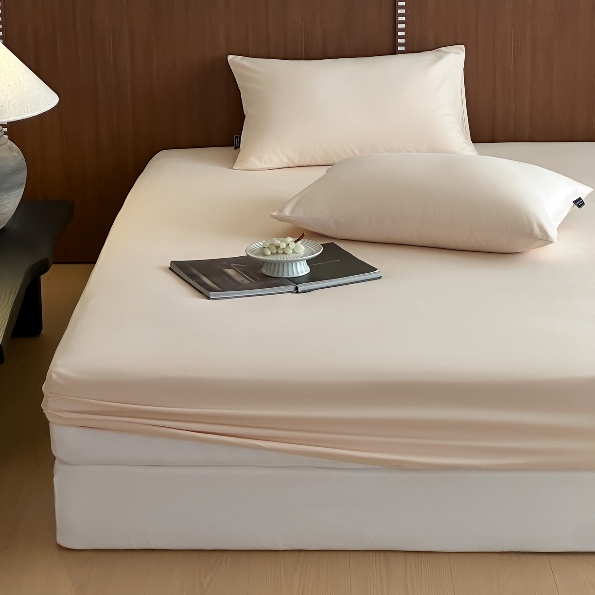 91家纺网 家纺一手货源 找家纺 三味舒屋 2025新款50支磨毛长绒棉纯棉纯色单床笠床笠单件-长期主义 亚麻金