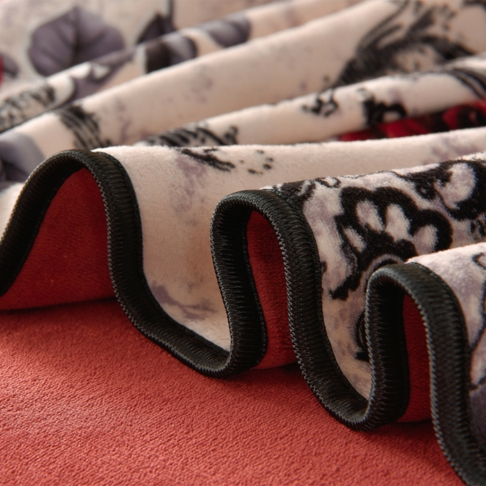 91家纺网 家纺一手货源 找家纺 佳一 2025新款高克重8-9斤 印花牛奶绒四件套 玫瑰之吻