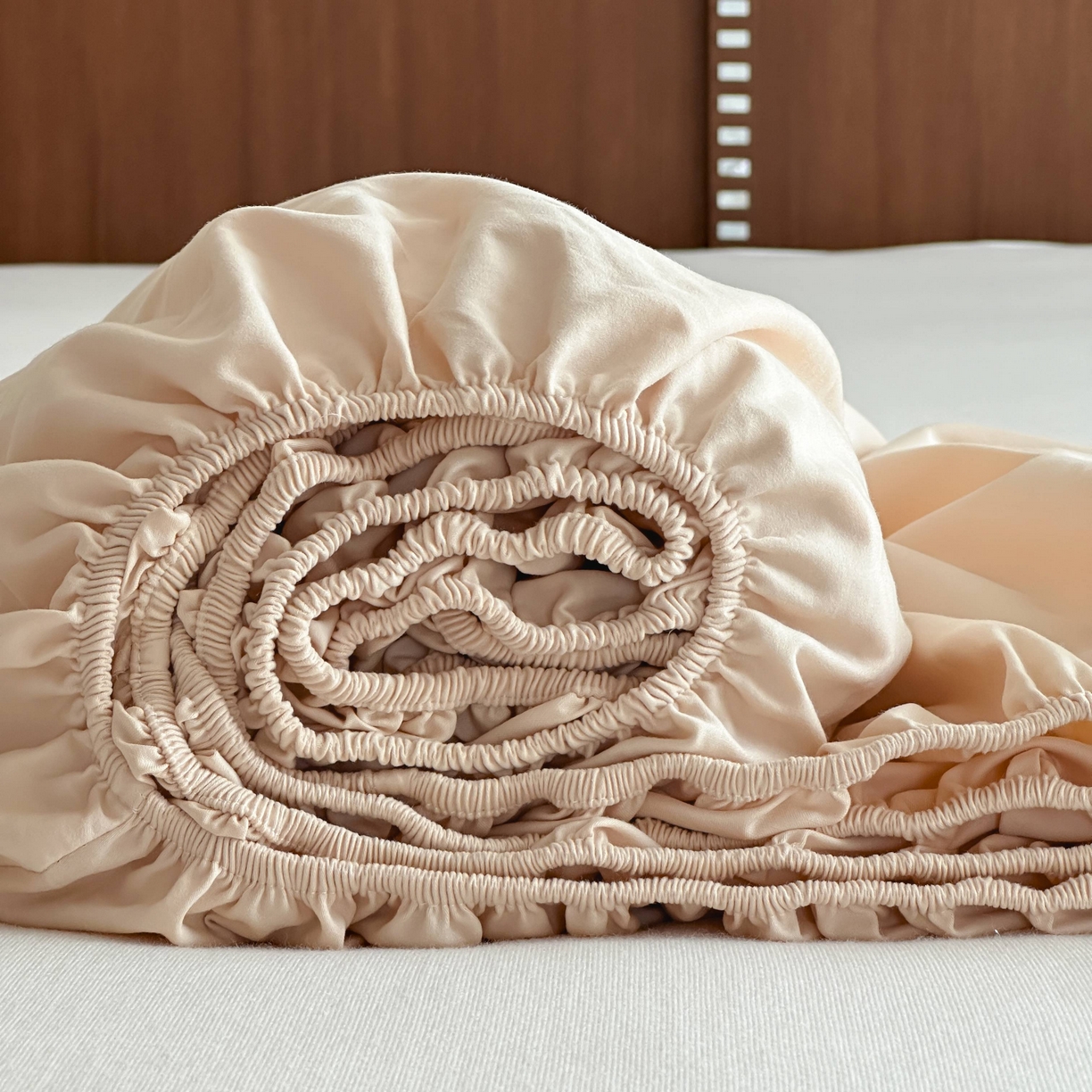 91家纺网 家纺一手货源 找家纺 三味舒屋 2025新款50支磨毛长绒棉纯棉纯色单床笠床笠单件-长期主义 亚麻金