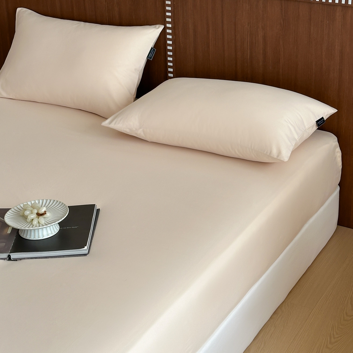 91家纺网 家纺一手货源 找家纺 三味舒屋 2025新款50支磨毛长绒棉纯棉纯色单床笠床笠单件-长期主义 亚麻金