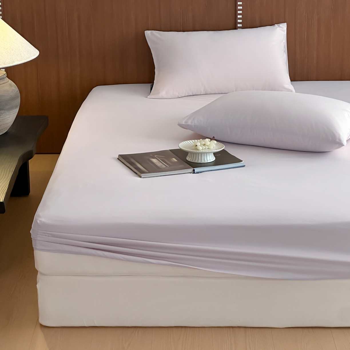 91家纺网 家纺一手货源 找家纺 三味舒屋 2025新款50支磨毛长绒棉纯棉纯色单床笠床笠单件-长期主义 紫灰