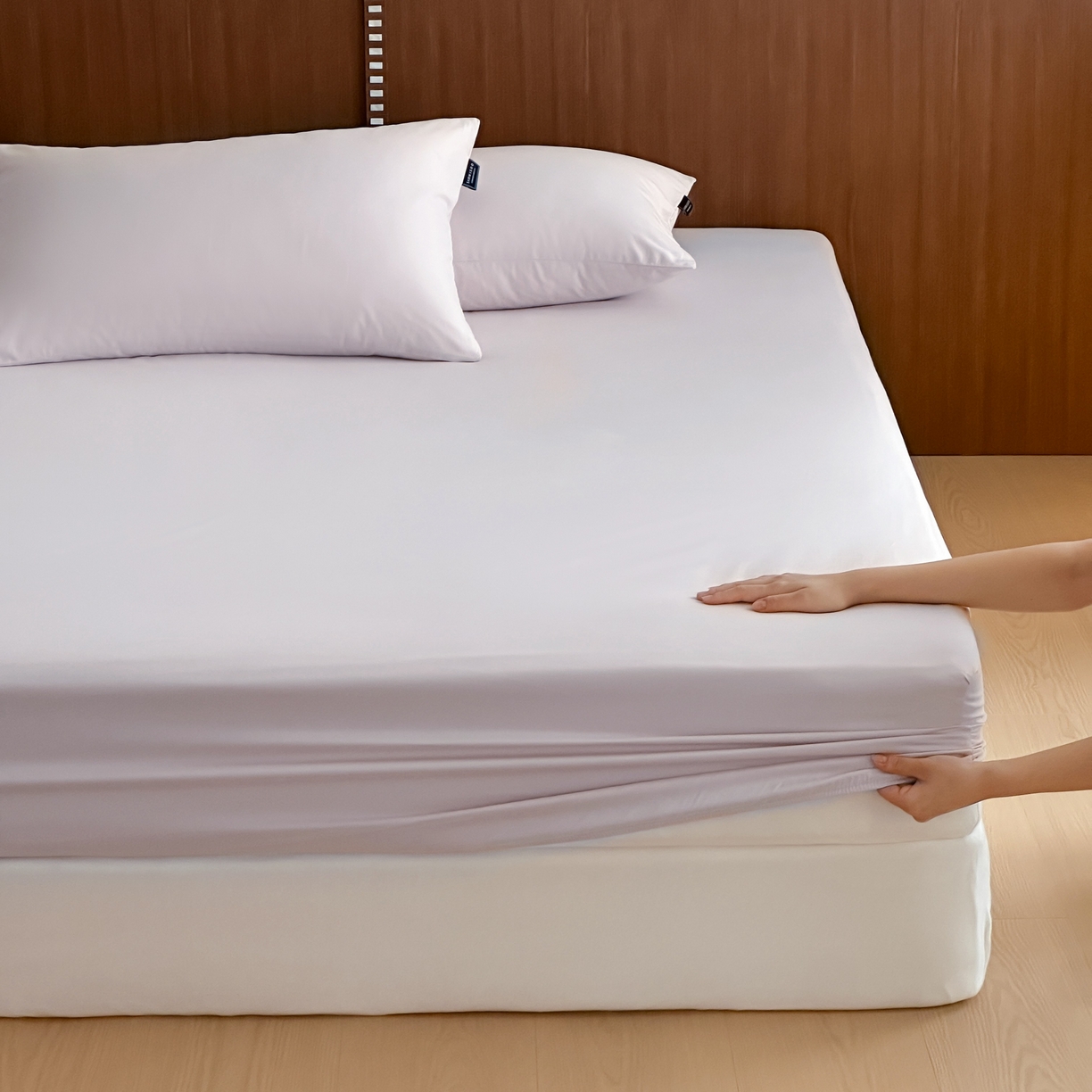 91家纺网 家纺一手货源 找家纺 三味舒屋 2025新款50支磨毛长绒棉纯棉纯色单床笠床笠单件-长期主义 紫灰