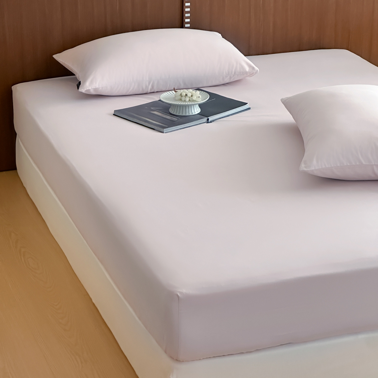 91家纺网 家纺一手货源 找家纺 三味舒屋 2025新款50支磨毛长绒棉纯棉纯色单床笠床笠单件-长期主义 紫灰